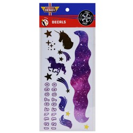 BSA Pinewood Derby Car Peel N' Stick Decal Sticker - Unicorn Galaxy Boy Scouts of America