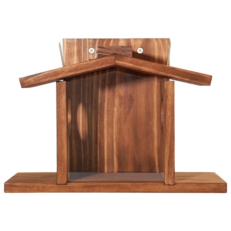 MIXUMON Wood Squirrel Feeder, Squirrel Feeders for Outside Winter, Wooden