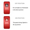 Red Led Hazard Warning Rocker Switch with 3 PIN Adjustable