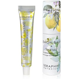 Seraphine Botanicals- Exfoliante labial nutritivo con melisa y tomillo: tratamiento exfoliante para labios, humectante para labios secos y escamosos