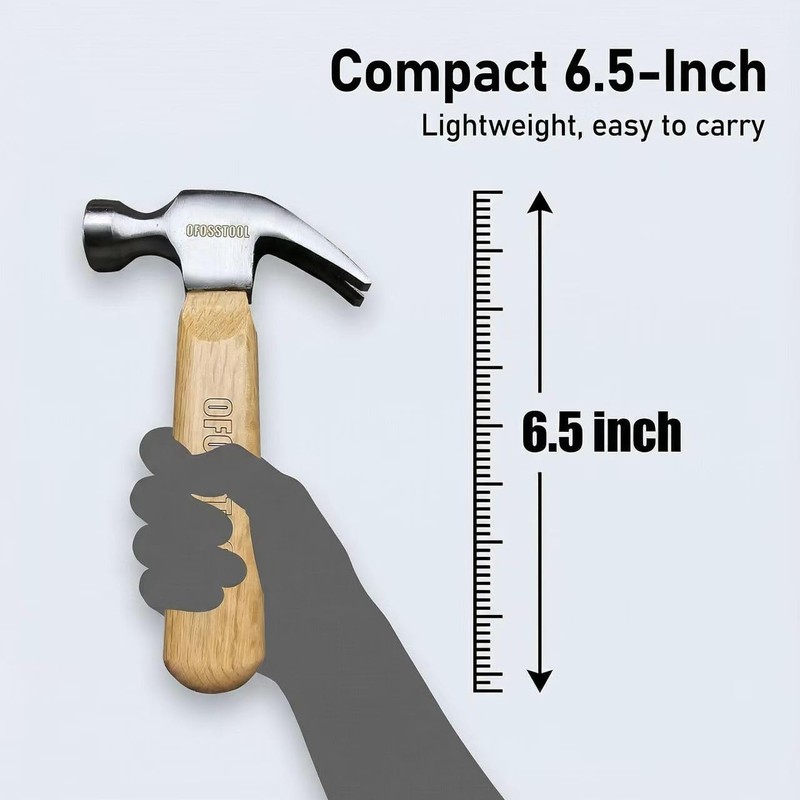 Claw Hammer Small Mallet Hammer with Wood Handle and Alloy