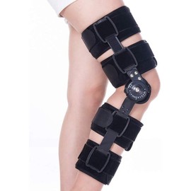 Rodillera articulada ajustable con bisagras para rehabilitación, rodilleras, soporte de fijación de articulaciones de rodilla, estabilizador de...    