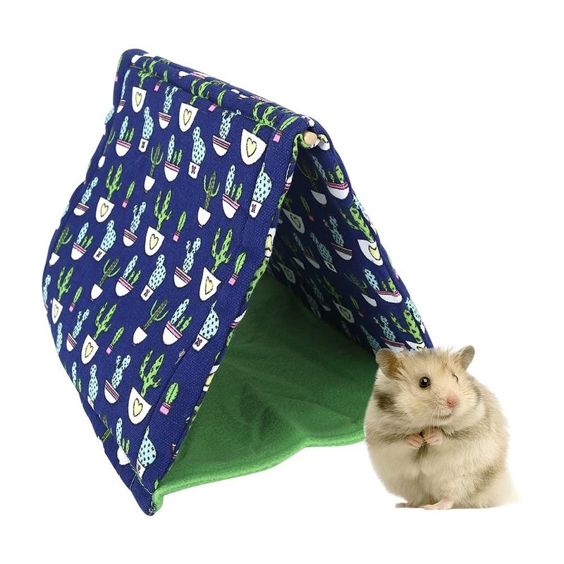 MiOYOOW Reptile Sleeping Bed, Soft Foldable Reptile Tent Bearded Dragon
