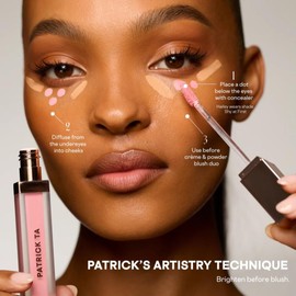 Patrick Ta Liquid Transition Brightening Blush Rubor Líquido Iluminador para la Zona de las Ojeras y Mejillas Paso 1 del Sistema de Rubor de 3 Pasos Acabado Natural y Difuminado