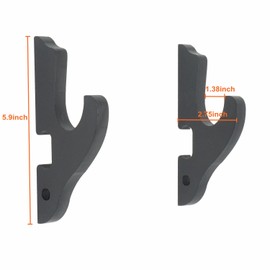 2/set Sword Hook Wall Mount Samurai Sword Hanger Display Holder Adjustable for Katana Wakizashi Tanto Genji Sword Weapon Rack (1-Tier)