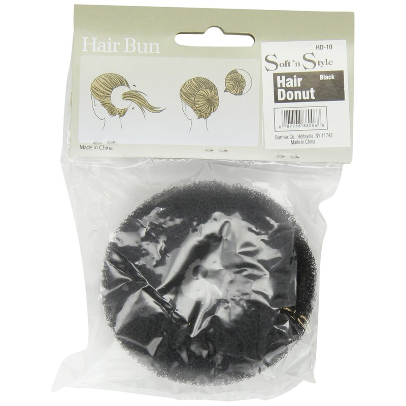Soft 'N Style Hair Donut Black, 0.005 Ounce
