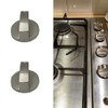 YANWANDEFA 4 Pcs 6MM Gas Hob Knobs Silver Cooker Hob