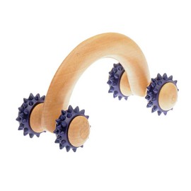 Behrend Body Roller Car, Massage Roller, Massage Roller, Massager, Wood, Studded