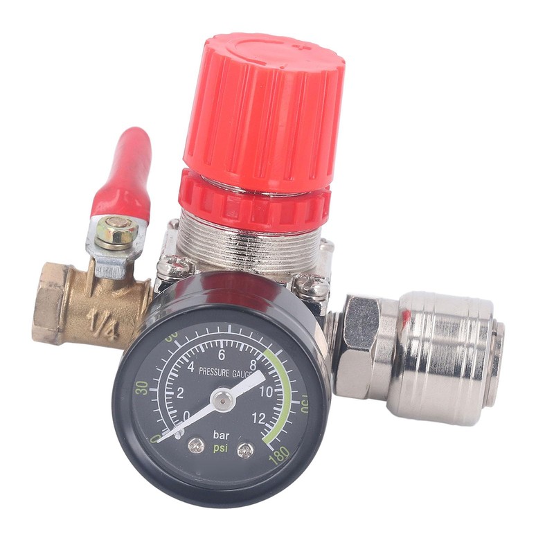 4-Way Air Compressor Pressure Regulator Kit 0-180 PSI with -