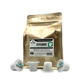 Peppermint pods compatible with Nespresso OriginalLine, peppermint capsules for coffee brewing machine - Pack of 18 pods