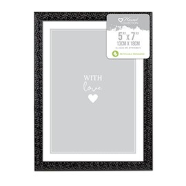 Black Ornate Design Freestanding Wall Mount Picture Photo Frame 5 x 7"