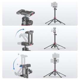 ULANZI MT-44B Trípode para Celular,configuración de Doble cámara,150cm