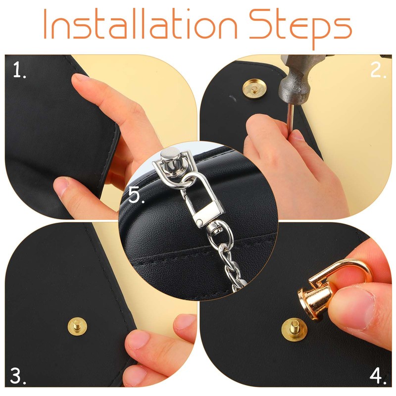 4 Pcs Purse Chain Strap 10 Inch Purse Chain and
