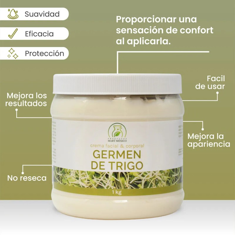 Crema Facial Productos Mart Mexico Hidratante Germen de Trigo Libre