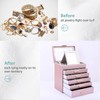 BOOVO Jewelry Boxes for Women, White and Black 6 Layer