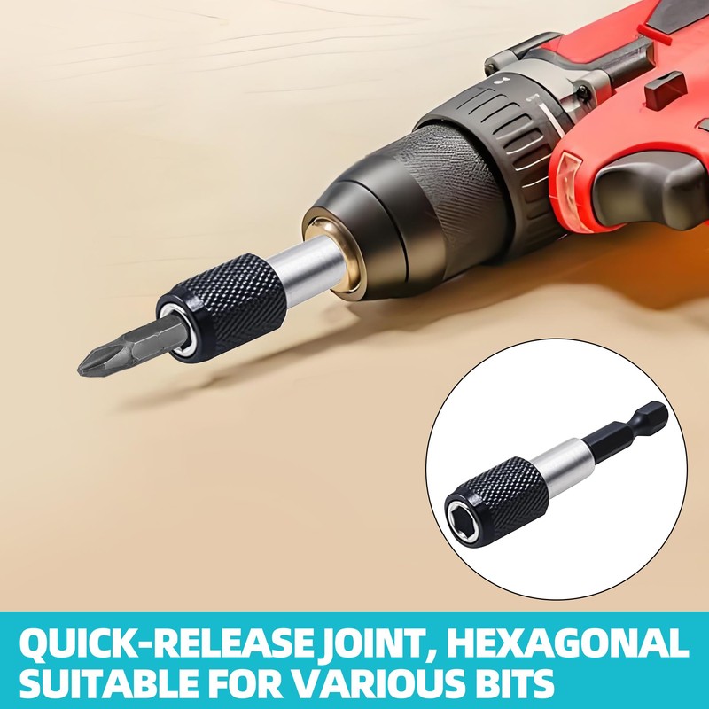3 Pcs Drill Bit Holder Hex Shank 60mm Magnetic Bits