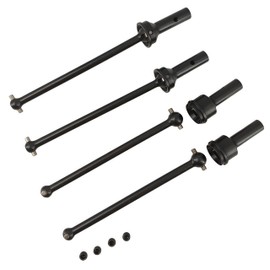 4PCS Hardened Steel Front & Rear Driveshaft Set – Heavy Duty RC Drive Shaft Hop-Up Upgrade Parts for Arrma 1/7 & 1/8 Typhon 6S BLX, Infraction 6S BLX, Felony 6S BLX, Limitless Roller (Black)