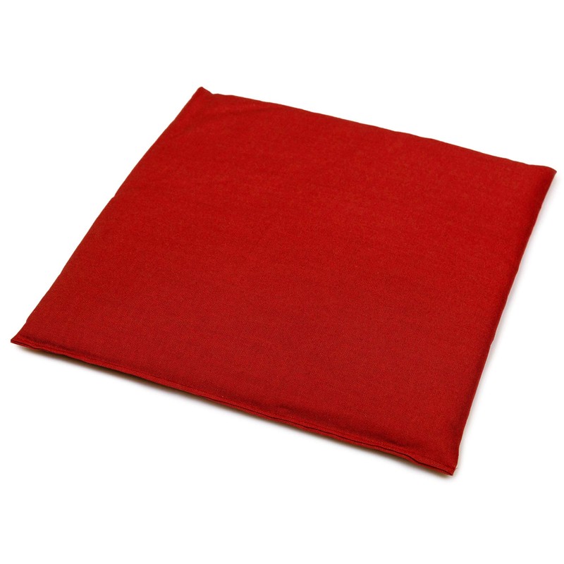 Linseed Cushion 19 x 19 cm Cherry Red Small Grain
