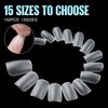 TOMICCA Short Square Nail Tips with Nail Glue Set, Nail