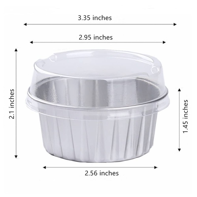 Cupcake Baking Cupswith Lids, 50pcs 5oz 125ml Muffin Liners Cups