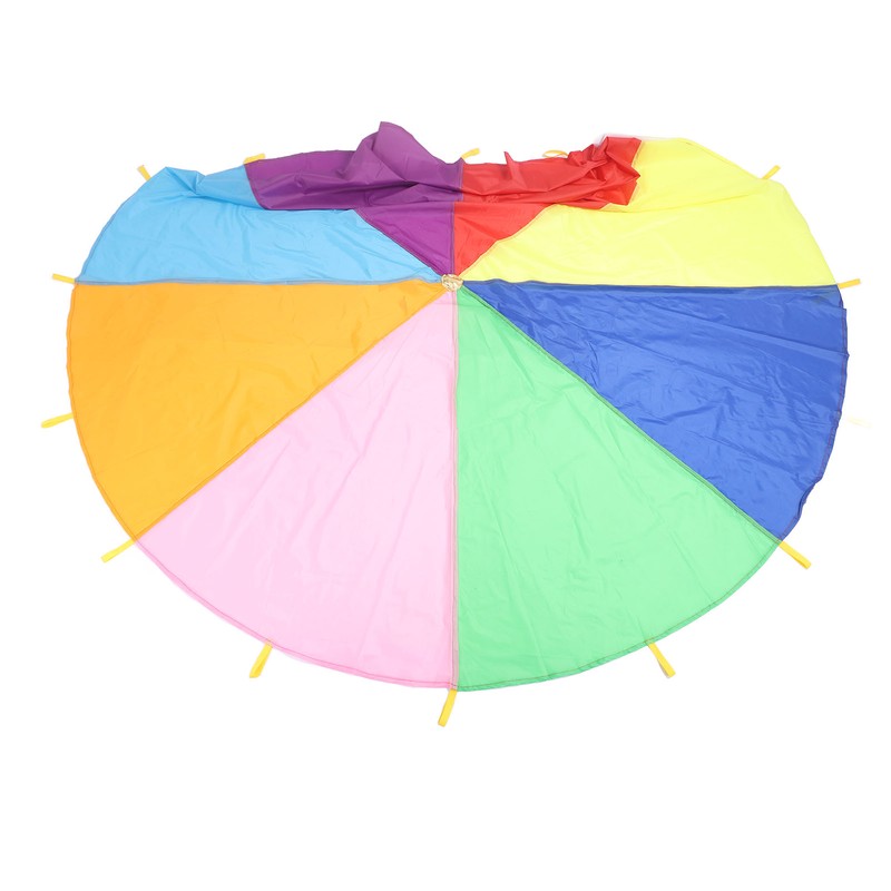 Kids Rainbow Parachute Physical Exercise Sensory Training Kindergarten Outdoor Group