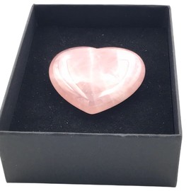 Steinfixx® - Large Gemstone Heart in Gift Box Thank You I Healing Stone I Lucky Stone I Chakra Stone I Pocket Stone | Massage Stone | Gift for Loved Ones (Rose Quartz)