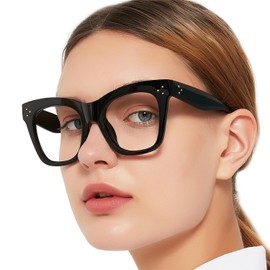 OCCI CHIARI Oversized Reading Glasses for Women 3.5 Fashion Readers 1.0 1.25 1.50 1.75 2.0 2.25 2.50 2.75 3.0 3.5 4.0(Black, 3.5)