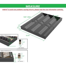 Wobmmi Expandable Metal Spice Drawer Organizer,3-Tier Slanted Seasoning Jars Tray for Kitchen Cabinet Drawers Insert/Countertop (Jars not included)-3Tier,2packs/Black