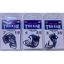 Eagle Claw TK190 Trokar Tournament Tube Fishing Hook Platinum Black  Sizes PICK - TK190 - 5/0 - 4 Hooks