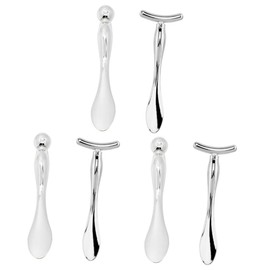 minkissy 6pcs Eye Application Tool Spatula Eye Mask Spoon Absorption and Edema Reduction Portable Beauty Tools for Women Girls Silver