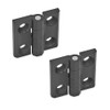 Ganter Standard Elements Hinges (Pair), Black, Strukturmatt, Green 237 –