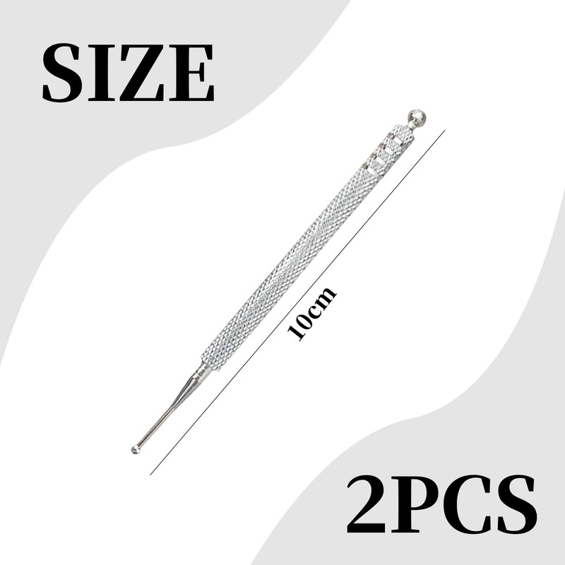 2 Pieces Stainless Steel Finger Press Rod, Manual Massage Tool,