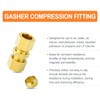 GASHER 67pcs Brass Compression Tube Pipe Fittings Assortment Kit, 1/8"1/4"3/8"1/2"5/8"