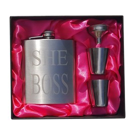 She Boss Flask Gift Set