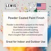 Lewis Design Vertical Address Custom Metal Sign, Powder Coated Paint
