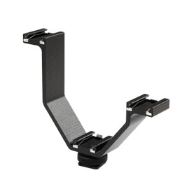 Movo 3BA-3 Heavy-Duty Video Accessory Triple Shoe Bracket for Lights, Monitors, Microphones and More (Large)