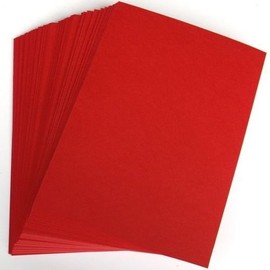 Stella Crafts A4 Xmas Red Card Stock x 50 Sheets, 240gsm (297mm x 210mm)