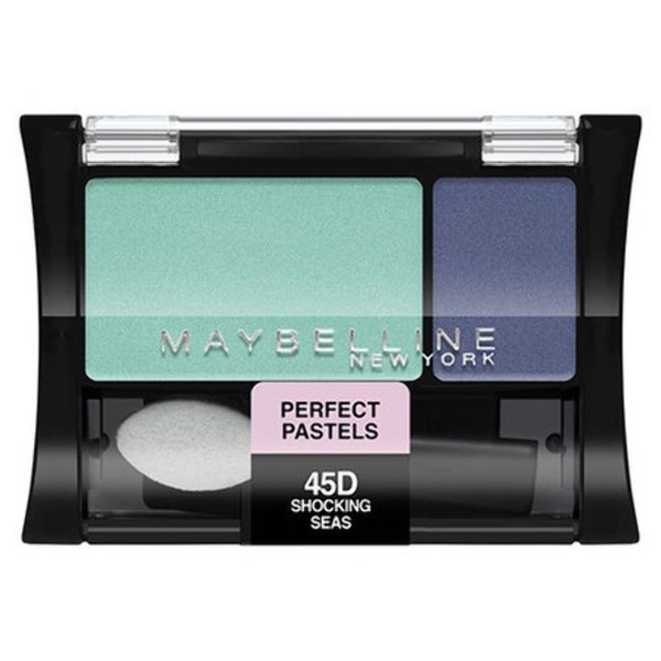 Maybelline New York Expert Wear Eyeshadow Duos, Perfect Pastels 45D Shocking Seas, 0.08 Ounce
