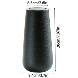 Decorative Ceramic Vase, Black, Floor Vase, Large, Flower Vase, Decorative, Vase for Pampas Grass, for Pampas Grass, Ideal for Storing Flowers and Other Decoration, Flower Vase Decoration Living Room,