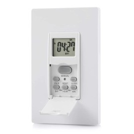 DEWENWILS  7 Day Programmable In-Wall Timer Switch Digital for Fans, Lights,