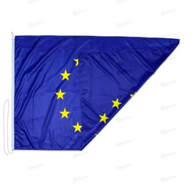European flag 100 x 70 cm, made of nautical wind protection fabric of 115 g/m², washable European flag 100 x 70 cm, professional European flag 100 x 70 cm with cord, cap seam and reinforcement tape on