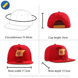 Underground Kulture Spain Red Adjustable World Cup Euros Flat Peak Snapback Hat Baseball Cap