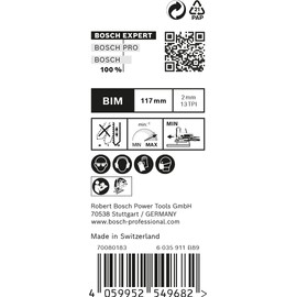 Bosch Professional Expert ‘Hardwood 2-Side Clean’ T 308 BFP Jigsaw Blades (for Kitchen Worktop, Plastic Coated Panels, Length 117 mm, Jigsaw Accessories), Pack of 25