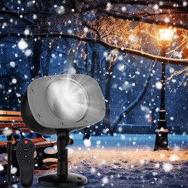 Christmas Snow Projector Lights Outdoor, Waterproof LED Snowfall Projector Lamp, Holiday Light Projector for House and Garden, Snow Projection Lamp for Christmas Decorations