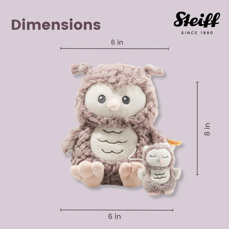 Steiff 241840 Ollie Owl Music Box 21, Brown