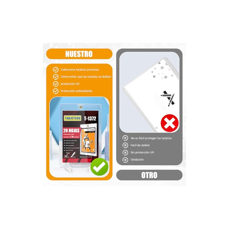 35PT Porta Tarjetas Magnéticas para Intercambio, 20 Pcs, 5 Soportes