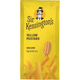 Sir Kensington's Yellow Mustard Packette, Non-GMO, No Artificial Colors, No Artificial Flavors, Soy Free, Gluten Free, Vegan, 15g Packette, Pack of 600
