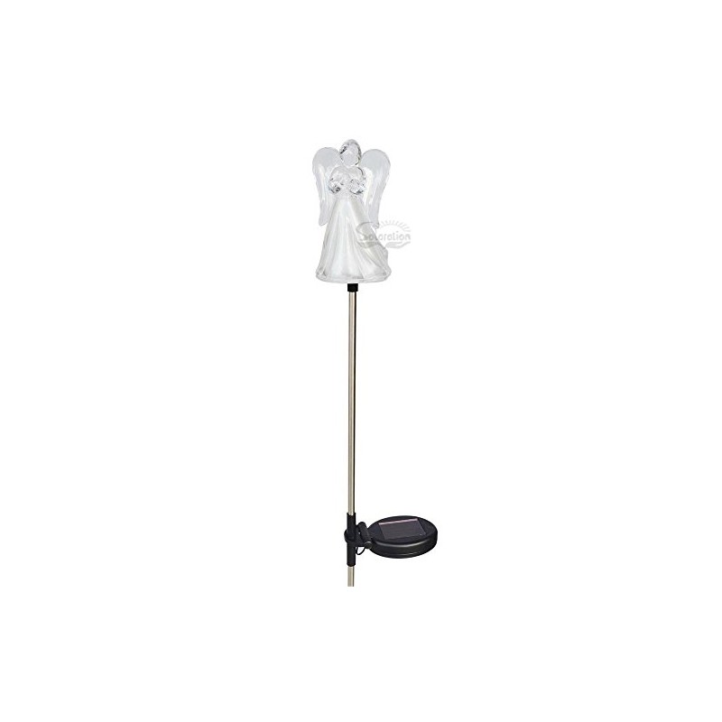 Solar Wholesale 1053-2 A Set of Two Frosty Praying Angels