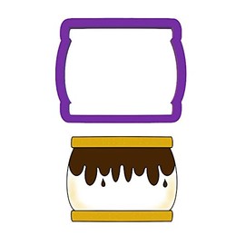 Smore Cookie Cutter - Camping Cookie Cutter - Cookie Cutter - Fondant Cutters - Polymer Clay Cutters - Craft Cutters - Food Cookie Cutters