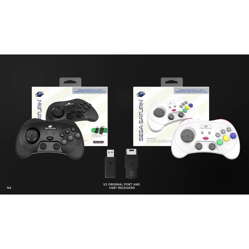 Retro-Bit SEGA Saturn® 2.4GHz Wireless Pro Controller for Sega Saturn,